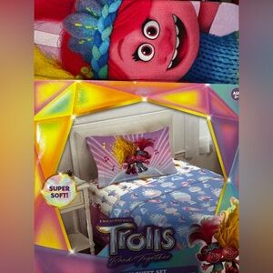 Dreamworks Trolls Band Together Twin Sheet Set